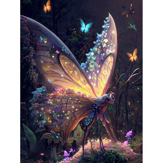 Dream Butterfly - Full Round Drill Diamond Painting 30*40CM