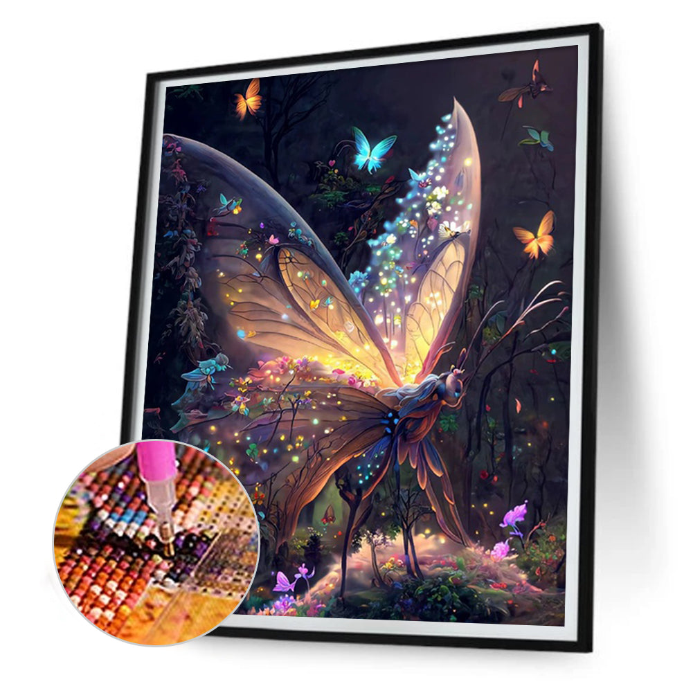 Dream Butterfly - Full Round Drill Diamond Painting 30*40CM