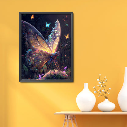 Dream Butterfly - Full Round Drill Diamond Painting 30*40CM