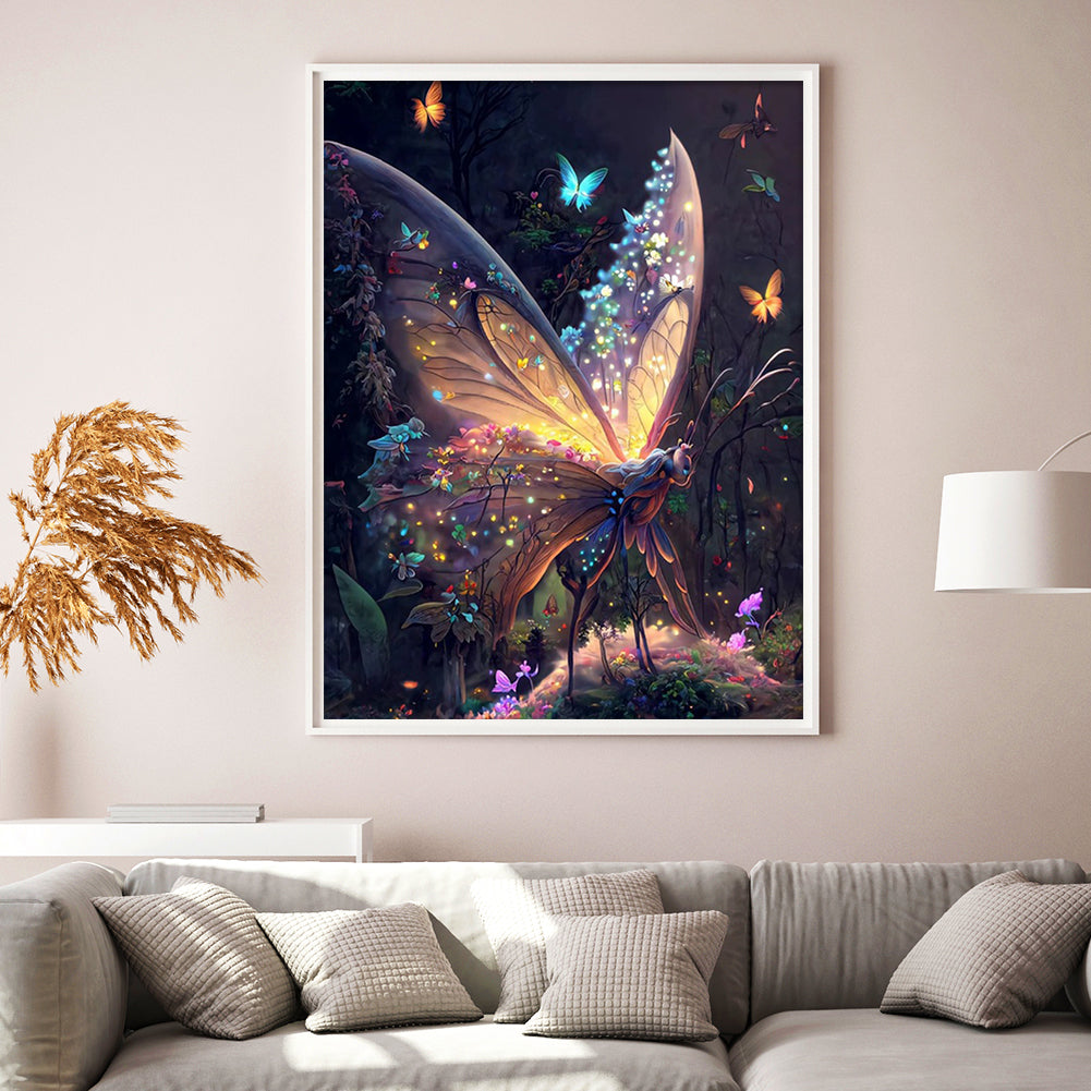 Dream Butterfly - Full Round Drill Diamond Painting 30*40CM