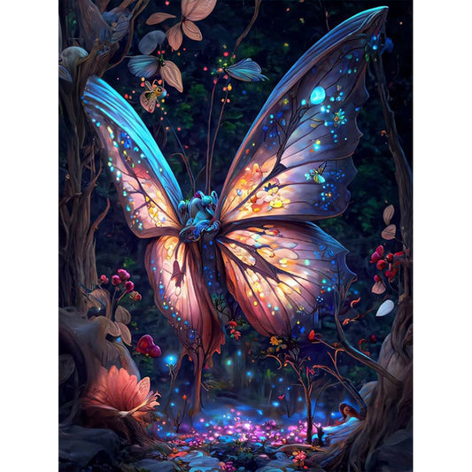 Dream Butterfly - Full Round Drill Diamond Painting 30*40CM