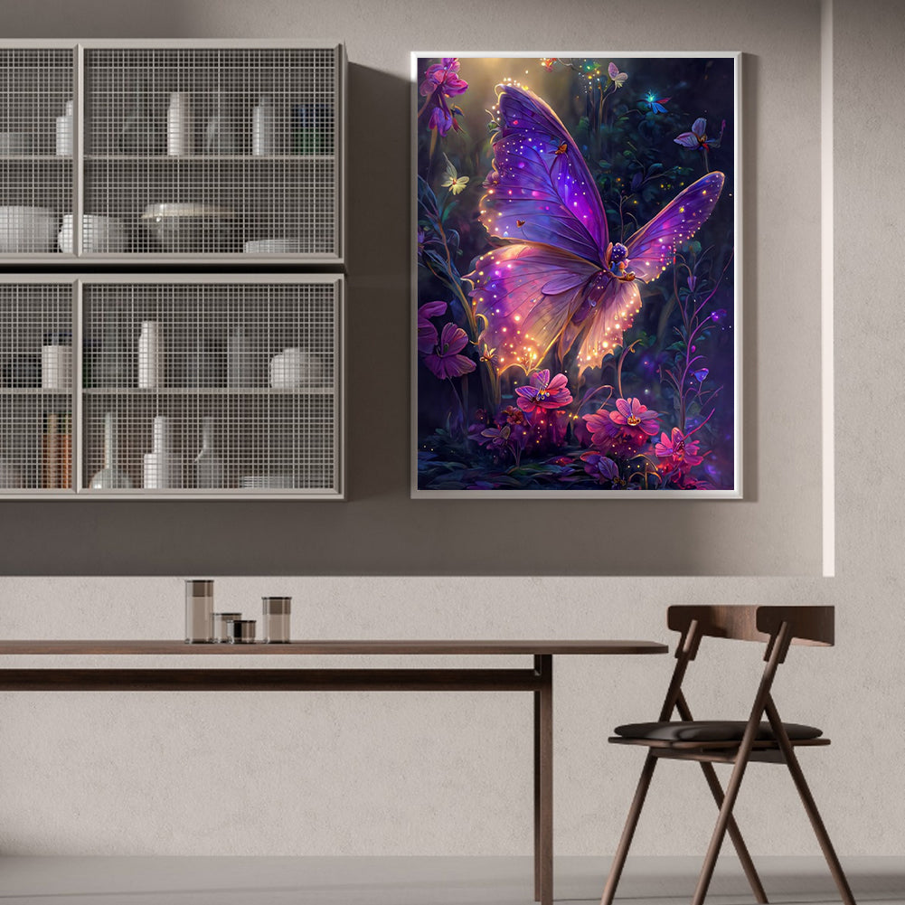 Dream Butterfly - Full Round Drill Diamond Painting 30*40CM