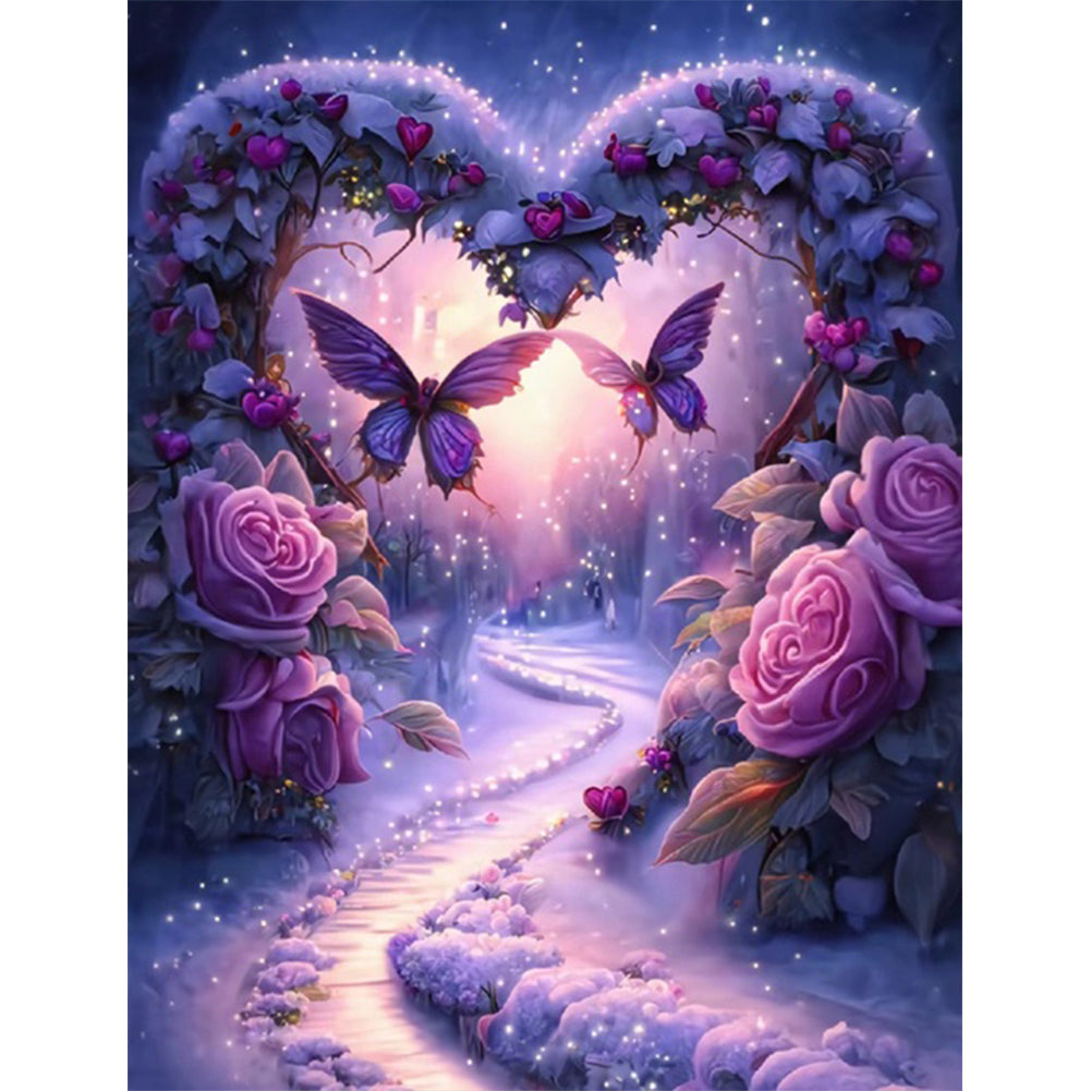 Dream Butterfly - Full Round Drill Diamond Painting 30*40CM