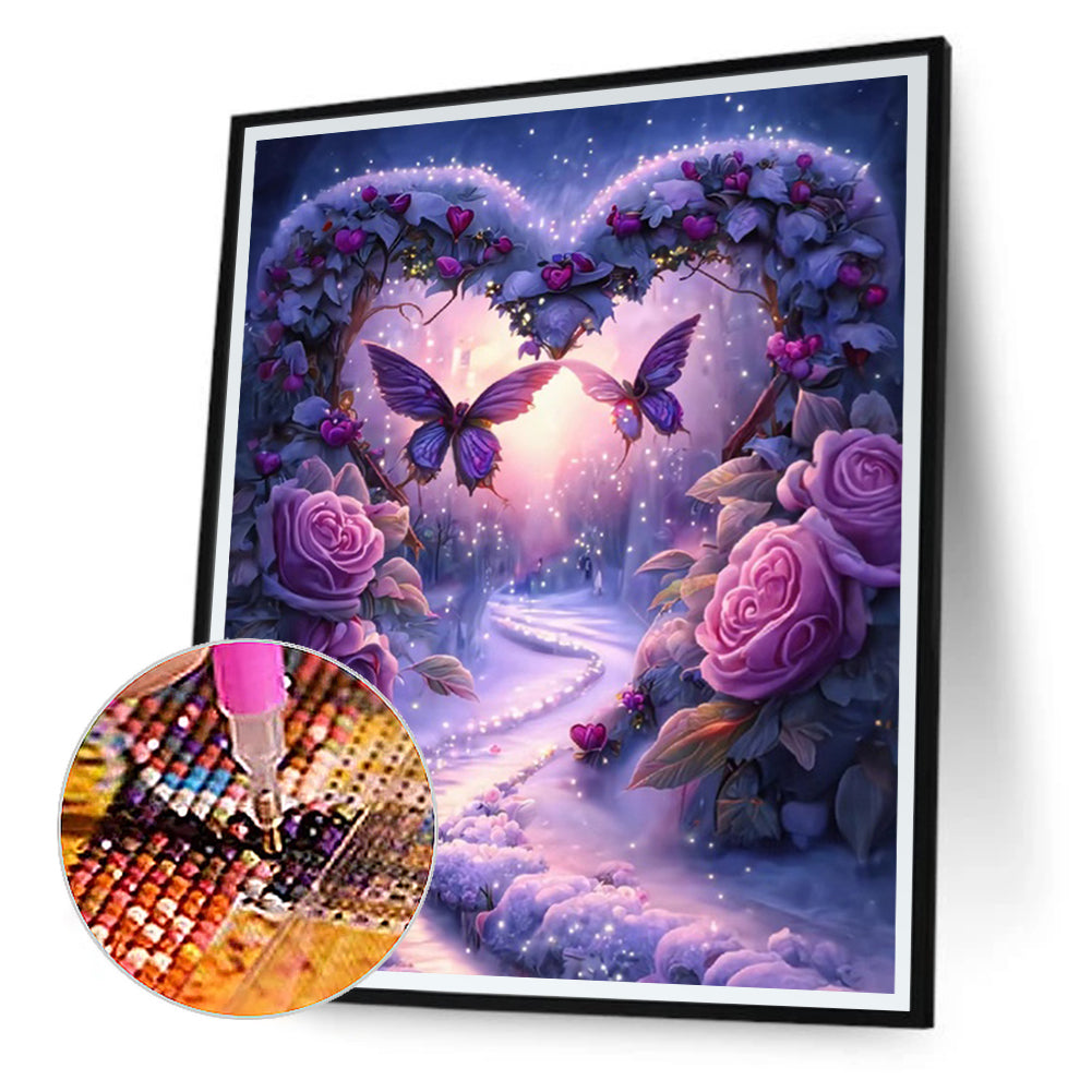 Dream Butterfly - Full Round Drill Diamond Painting 30*40CM