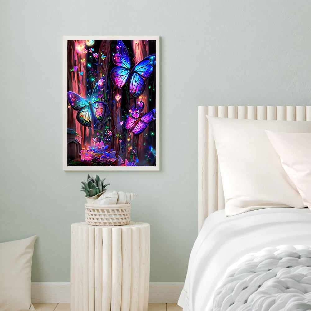 Dream Butterfly - Full Round Drill Diamond Painting 30*40CM