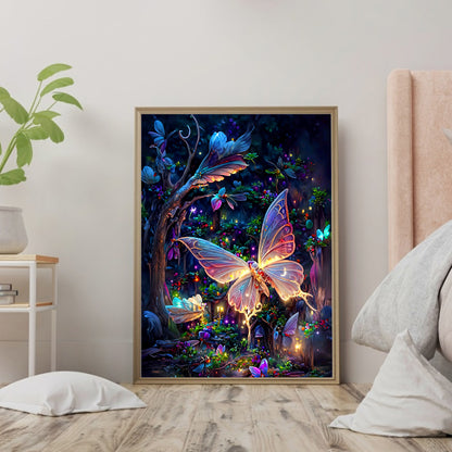 Dream Butterfly - Full Round Drill Diamond Painting 30*40CM