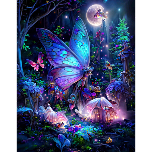 Dream Butterfly - Full Round Drill Diamond Painting 30*40CM