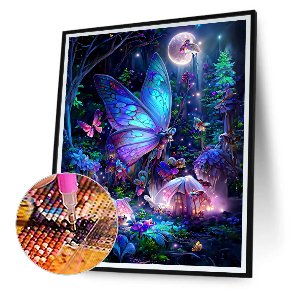 Dream Butterfly - Full Round Drill Diamond Painting 30*40CM