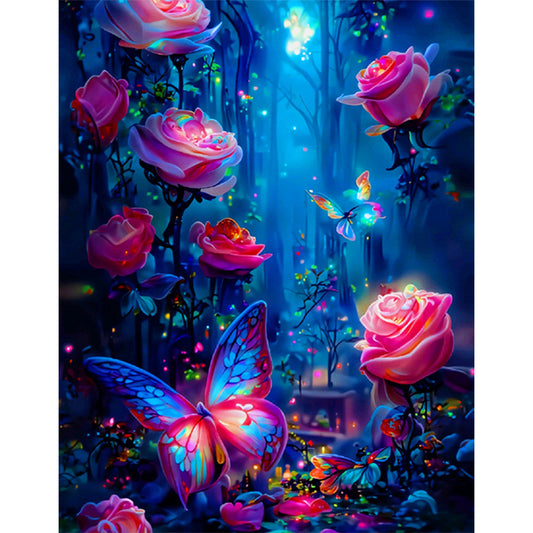 Dream Butterfly - Full Round Drill Diamond Painting 30*40CM