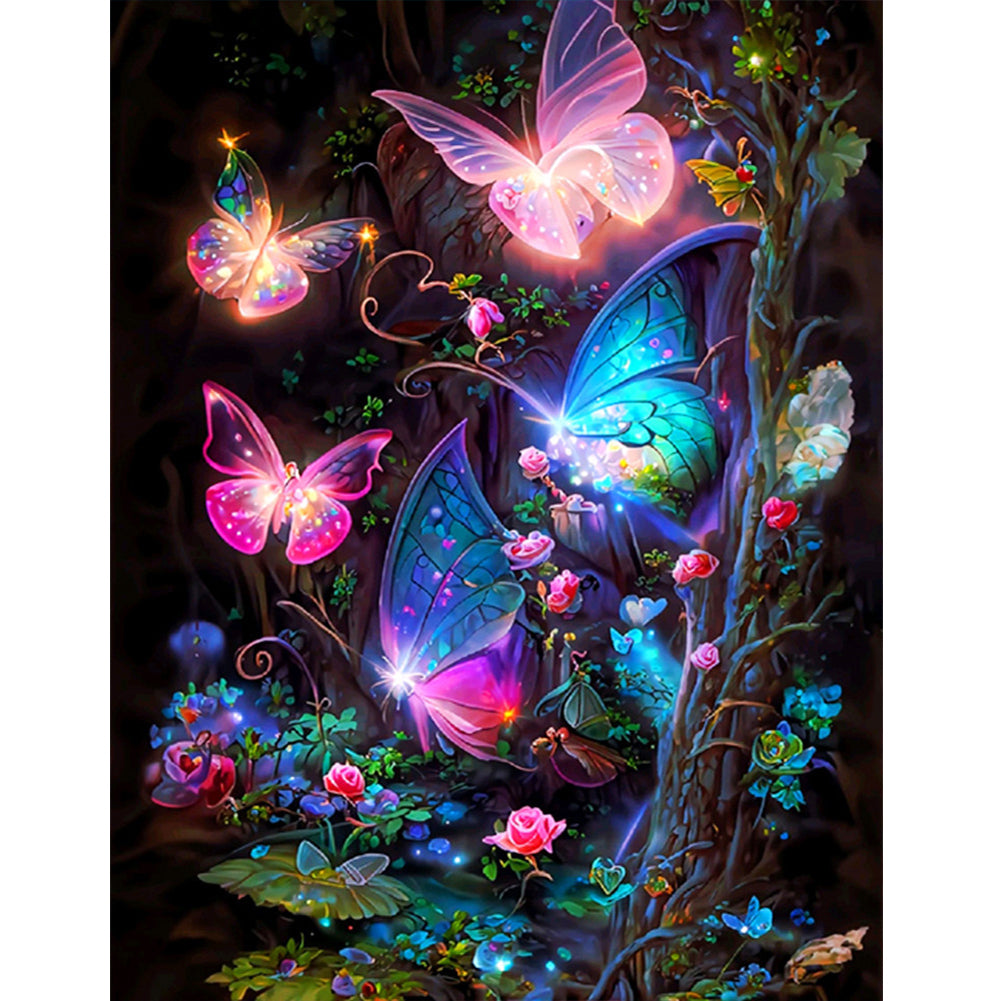 Dream Butterfly - Full Round Drill Diamond Painting 30*40CM