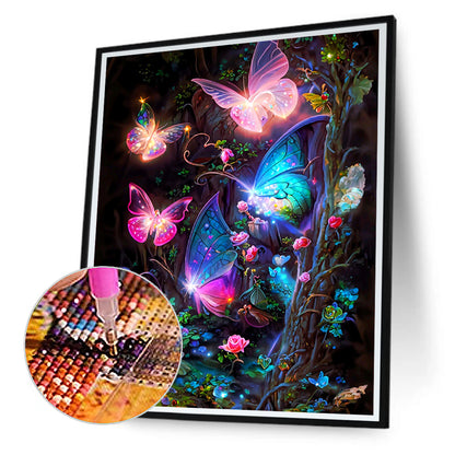 Dream Butterfly - Full Round Drill Diamond Painting 30*40CM