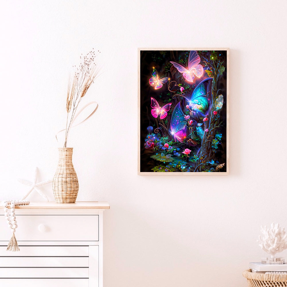 Dream Butterfly - Full Round Drill Diamond Painting 30*40CM