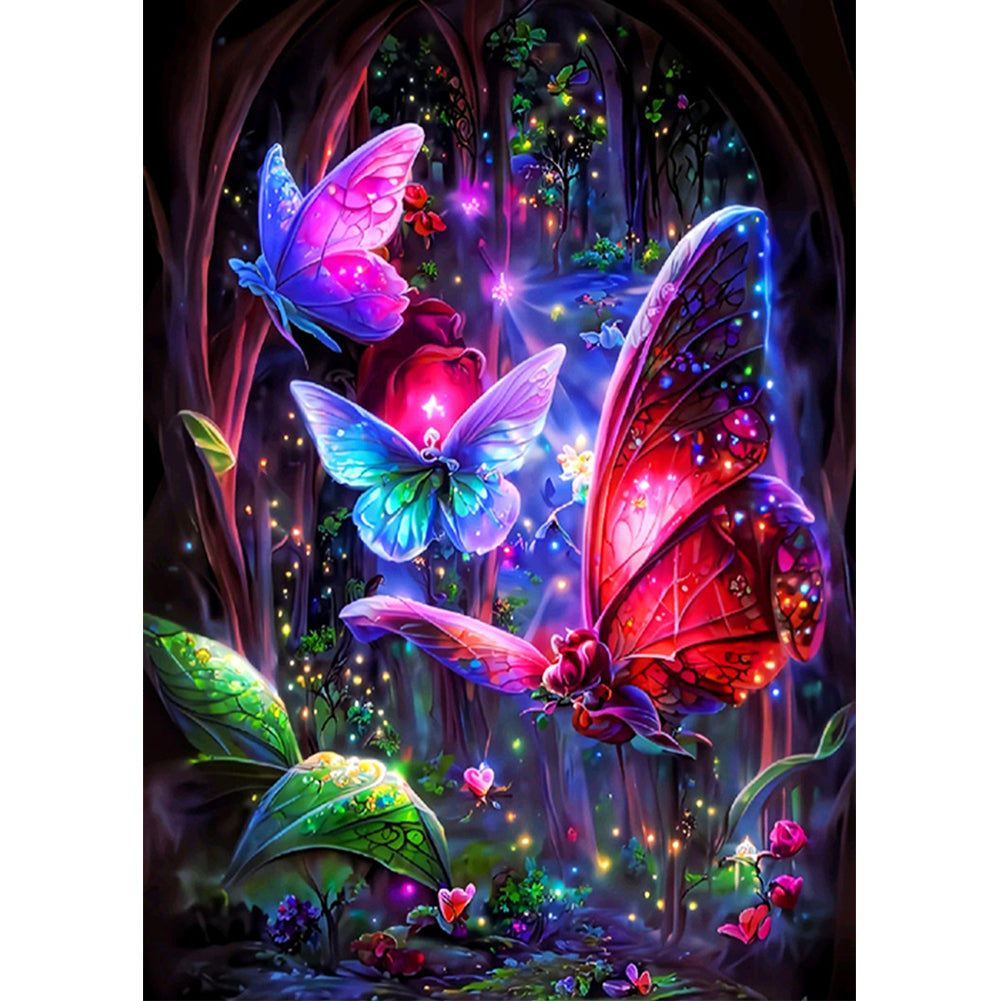 Dream Butterfly - Full Round Drill Diamond Painting 30*40CM