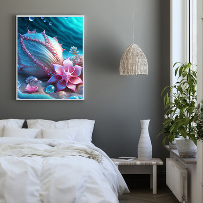 Sea Shell - Full Round Drill Diamond Painting 30*40CM