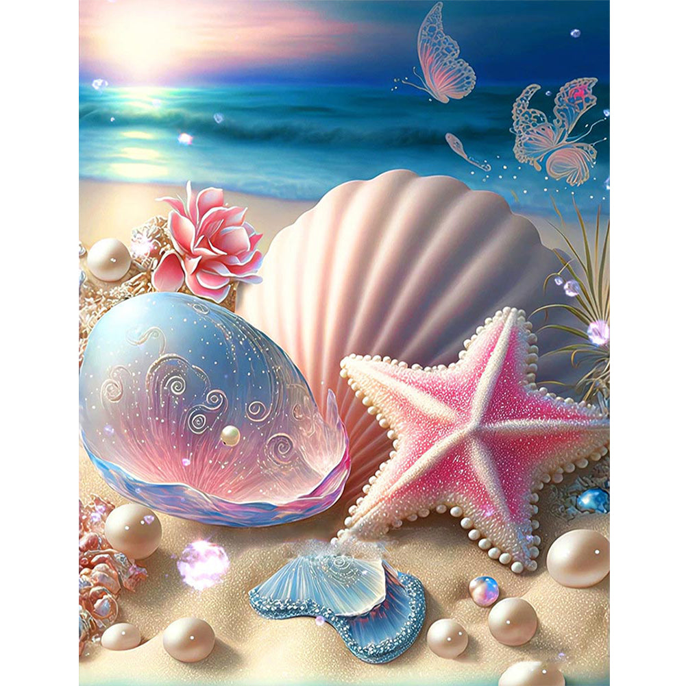 Sea Shell - Full Round Drill Diamond Painting 30*40CM