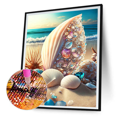 Sea Shell - Full Round Drill Diamond Painting 30*40CM