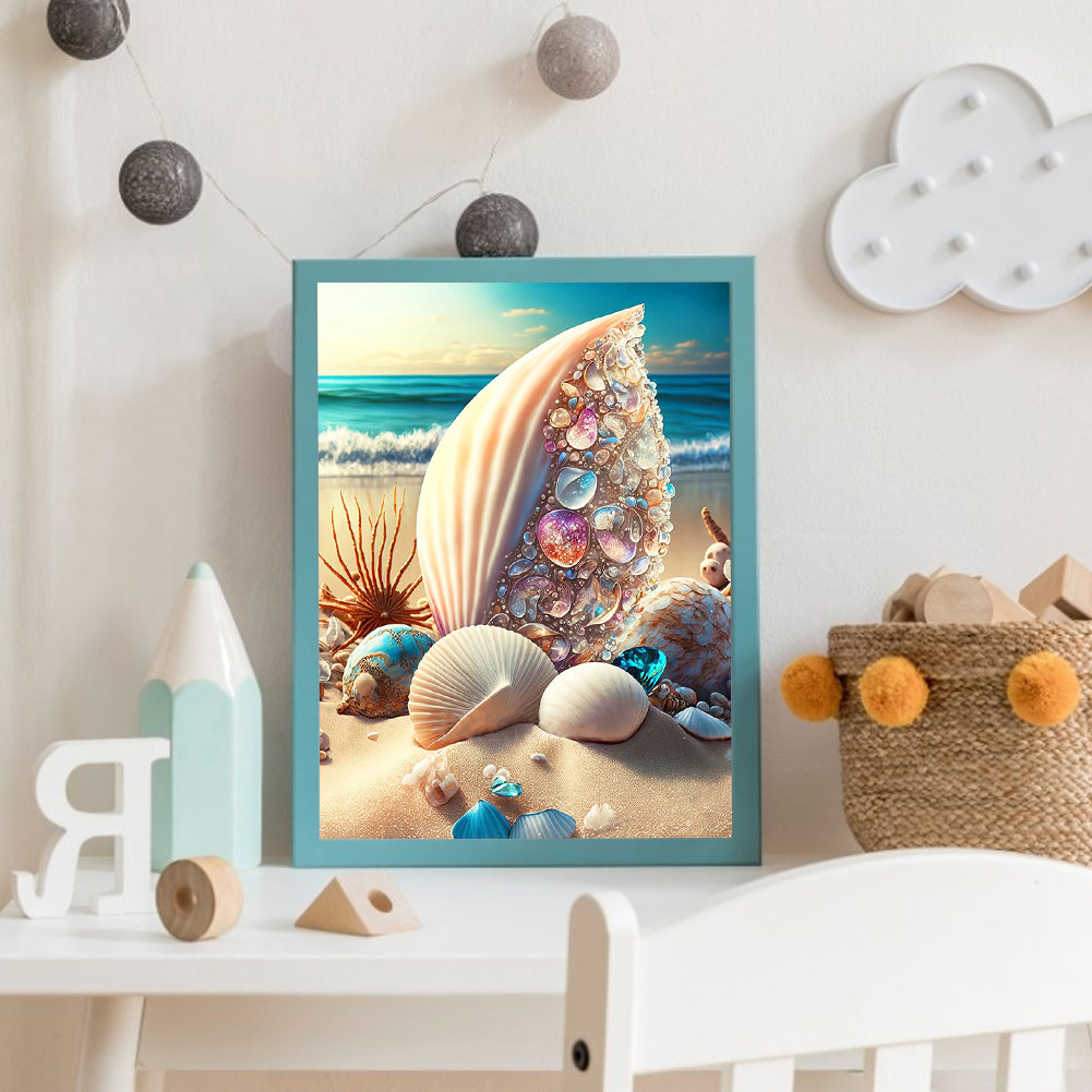 Sea Shell - Full Round Drill Diamond Painting 30*40CM