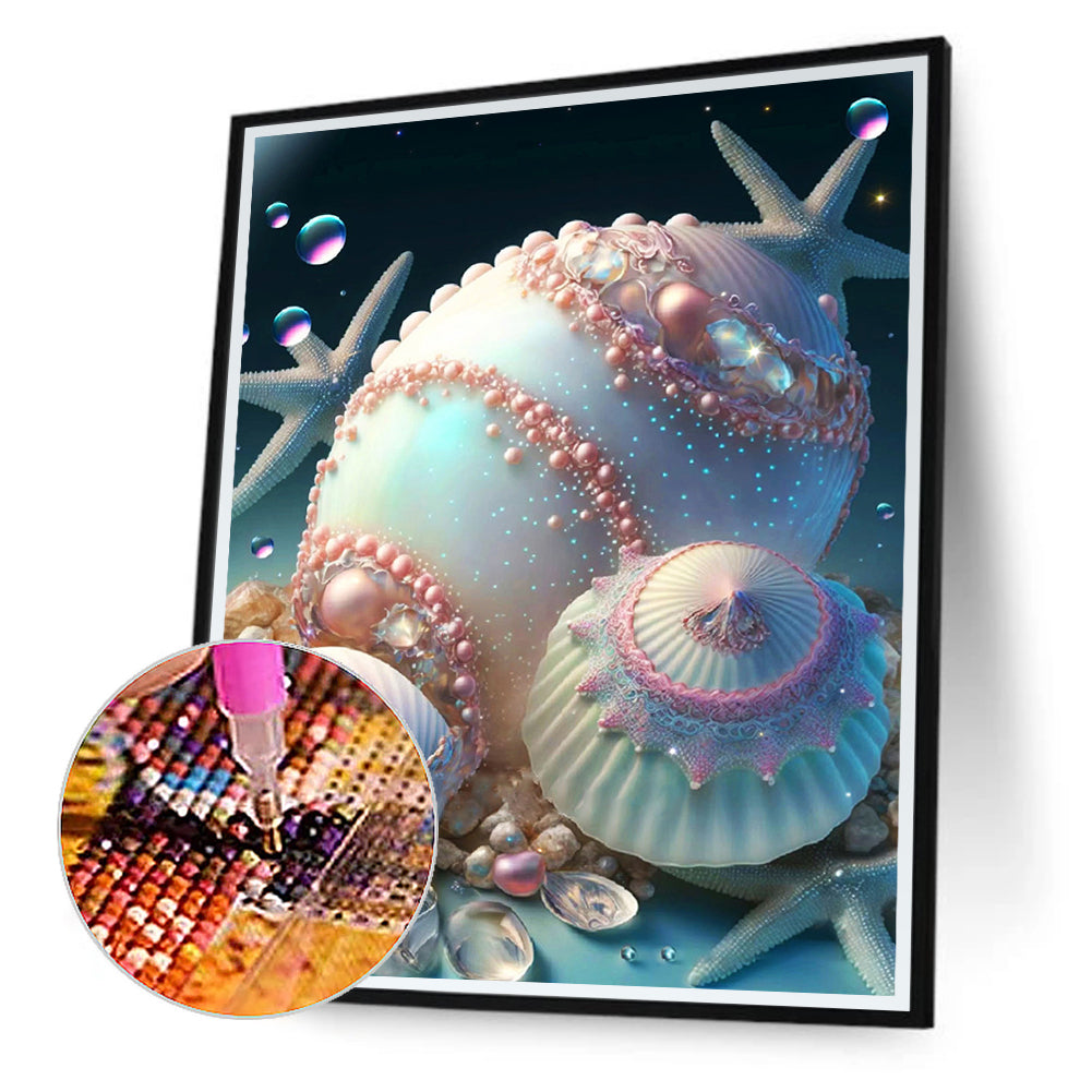 Sea Shell - Full Round Drill Diamond Painting 30*40CM