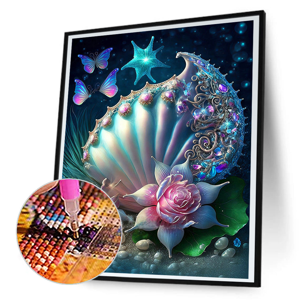 Sea Shell - Full Round Drill Diamond Painting 30*40CM