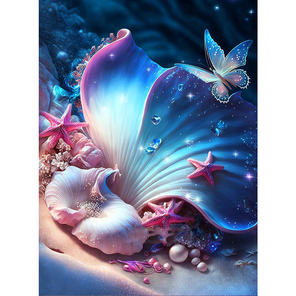 Sea Shell - Full Round Drill Diamond Painting 30*40CM