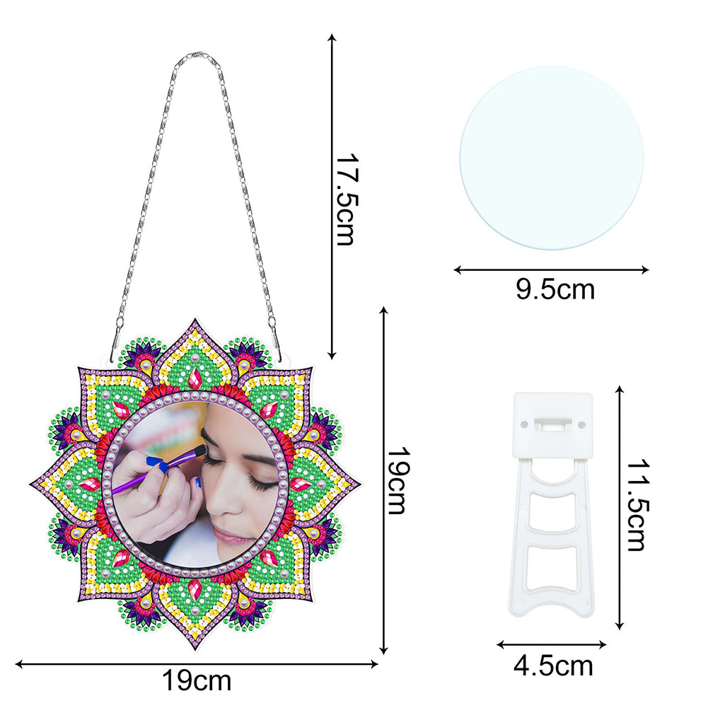 DIY Compact Mirror Art Craft Set Rhinestone Mirror for Adult and Kids Home Decor