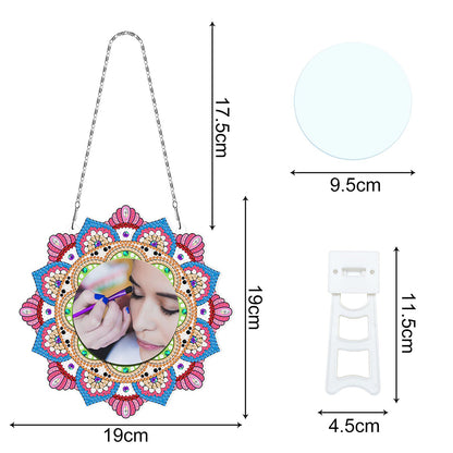 DIY Compact Mirror Art Craft Set Rhinestone Mirror for Adult and Kids Home Decor