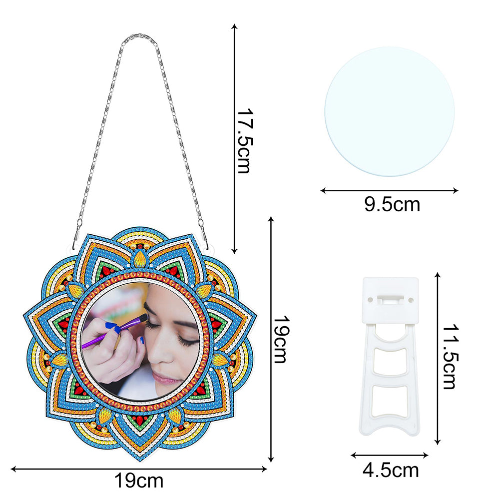 DIY Compact Mirror Art Craft Set Rhinestone Mirror for Adult and Kids Home Decor