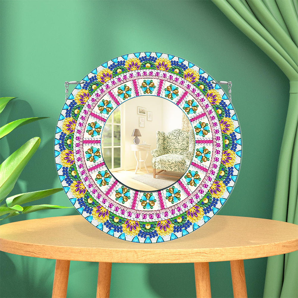 DIY Compact Mirror Art Craft Set Rhinestone Mirror for Adult and Kids Home Decor