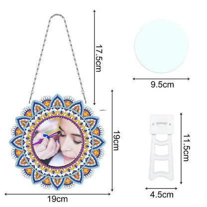 DIY Compact Mirror Art Craft Set Rhinestone Mirror for Adult and Kids Home Decor