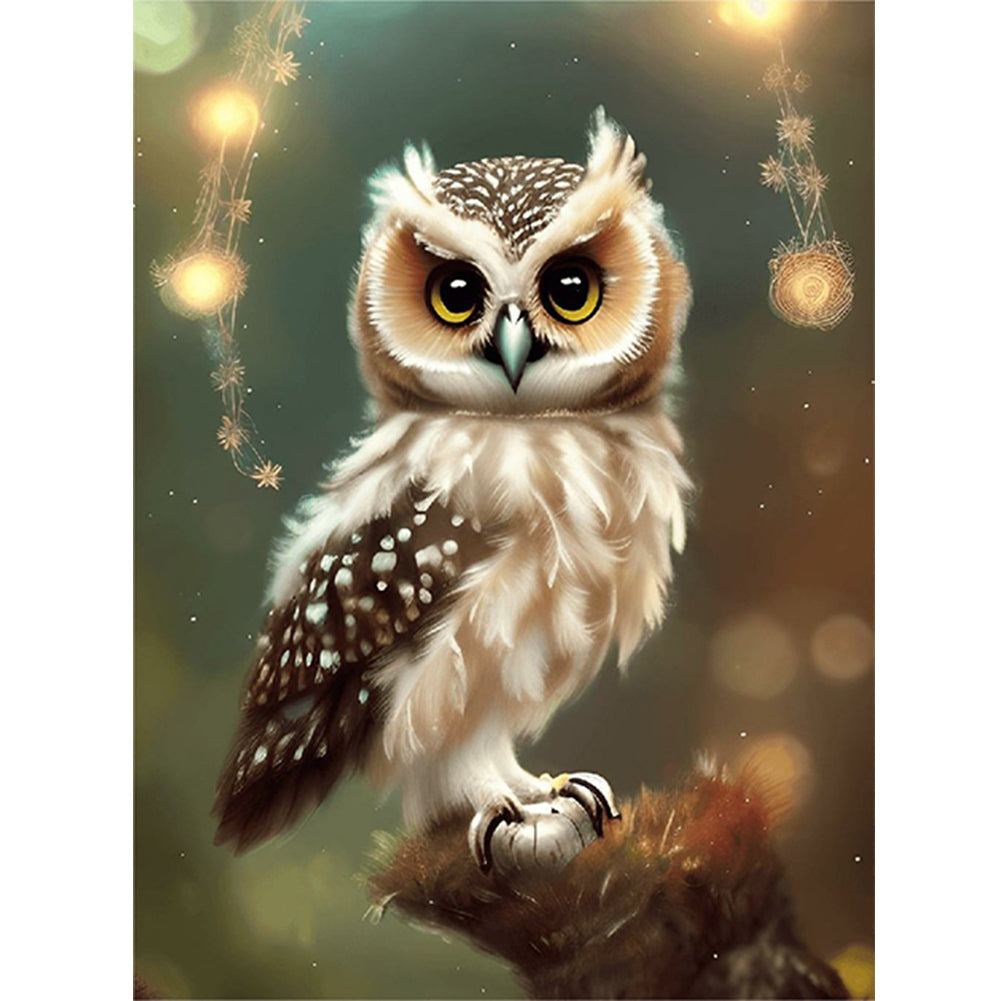 Owl - Full Round Drill Diamond Painting 30*40CM