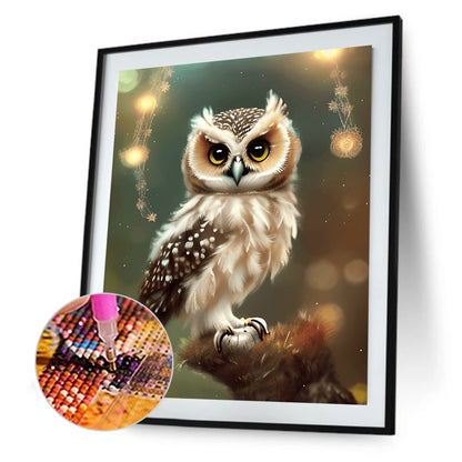 Owl - Full Round Drill Diamond Painting 30*40CM