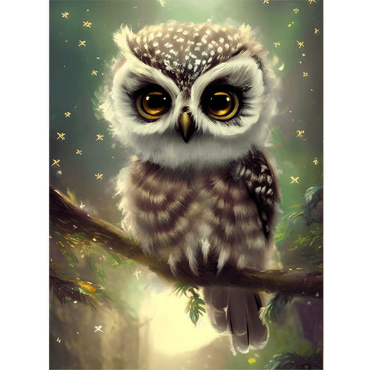 Owl - Full Round Drill Diamond Painting 30*40CM