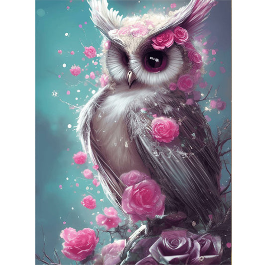 Owl - Full Round Drill Diamond Painting 30*40CM