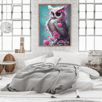 Owl - Full Round Drill Diamond Painting 30*40CM