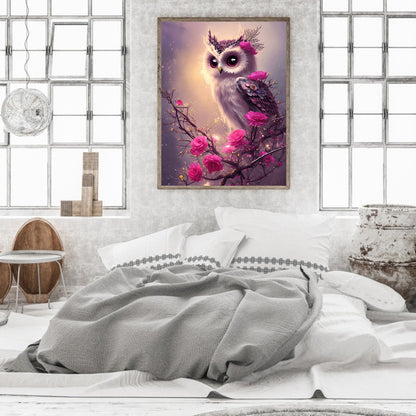 Owl - Full Round Drill Diamond Painting 30*40CM