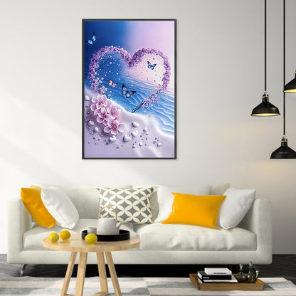 Beach Scenery - Full Round Drill Diamond Painting 40*60CM