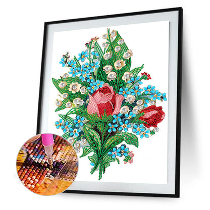 Romantic Bouquet - Special Shaped Drill Diamond Painting 30*40CM