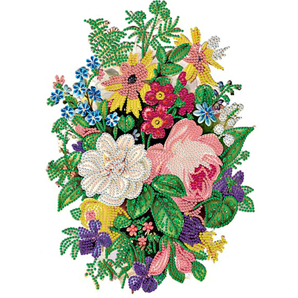 Romantic Bouquet - Special Shaped Drill Diamond Painting 30*40CM