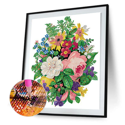 Romantic Bouquet - Special Shaped Drill Diamond Painting 30*40CM