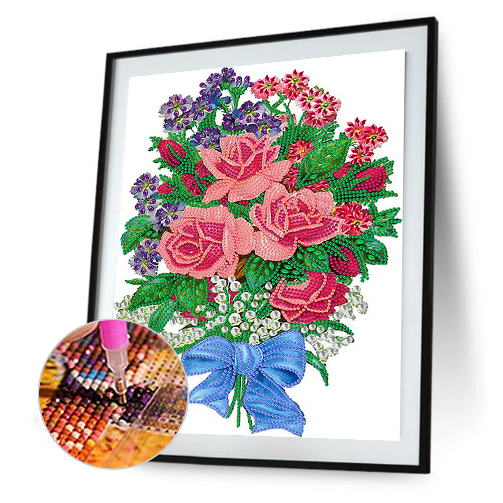 Romantic Bouquet - Special Shaped Drill Diamond Painting 30*40CM