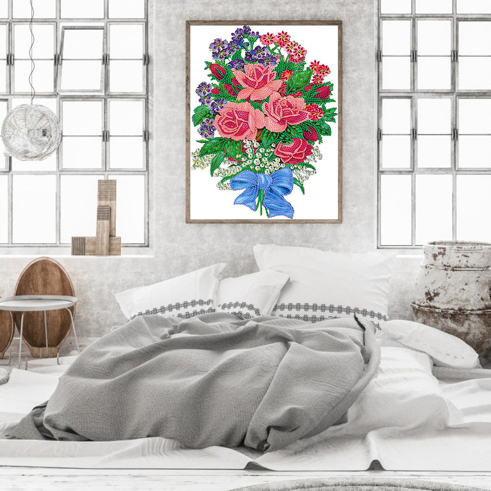 Romantic Bouquet - Special Shaped Drill Diamond Painting 30*40CM