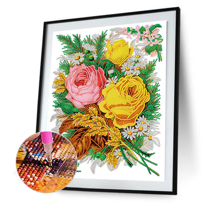 Romantic Bouquet - Special Shaped Drill Diamond Painting 30*40CM