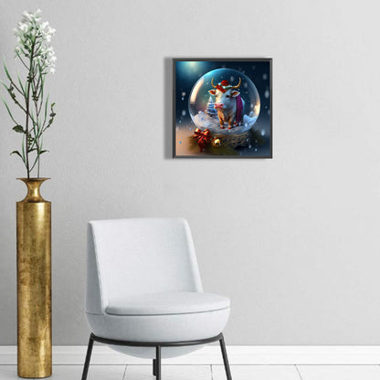 12 Zodiac Crystal Ball Ox - Full Round Drill Diamond Painting 30*30CM