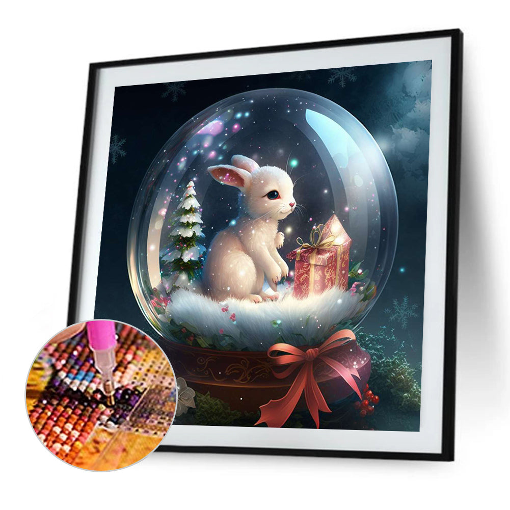 12 Zodiac Crystal Ball Rabbit - Full Round Drill Diamond Painting 30*30CM