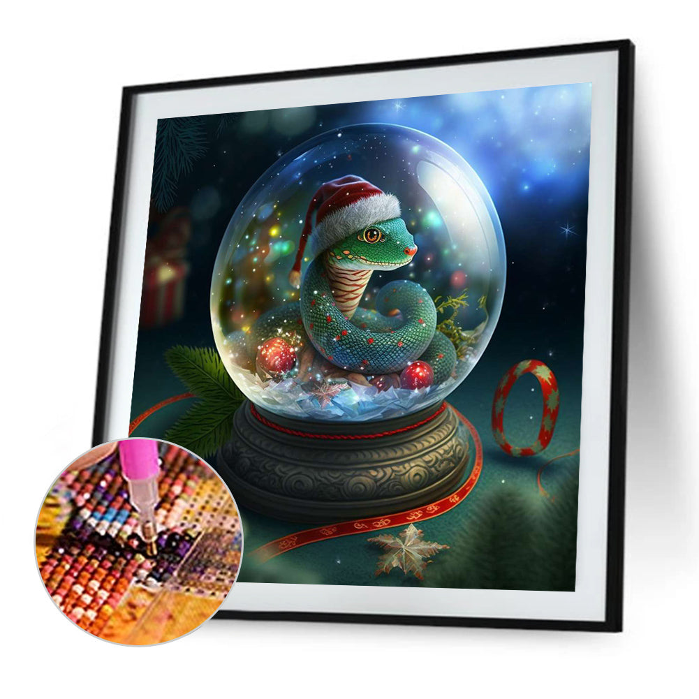 12 Zodiac Crystal Ball Snakes - Full Round Drill Diamond Painting 30*30CM