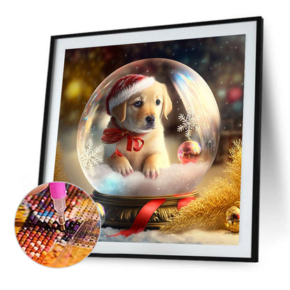 12 Zodiac Dogs In Crystal Ball - Full Round Drill Diamond Painting 30*30CM