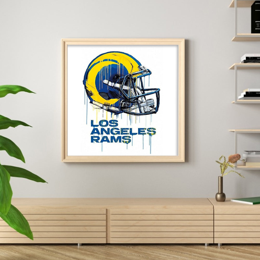 Los Angeles Rams Abstract Collection - Full Round Drill Diamond Painting 40*40CM