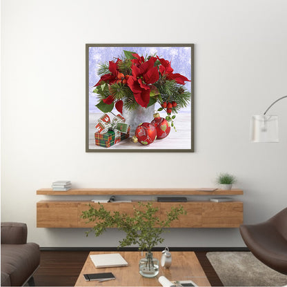 Poinsettia - Full Square Drill Diamond Painting 50*50CM