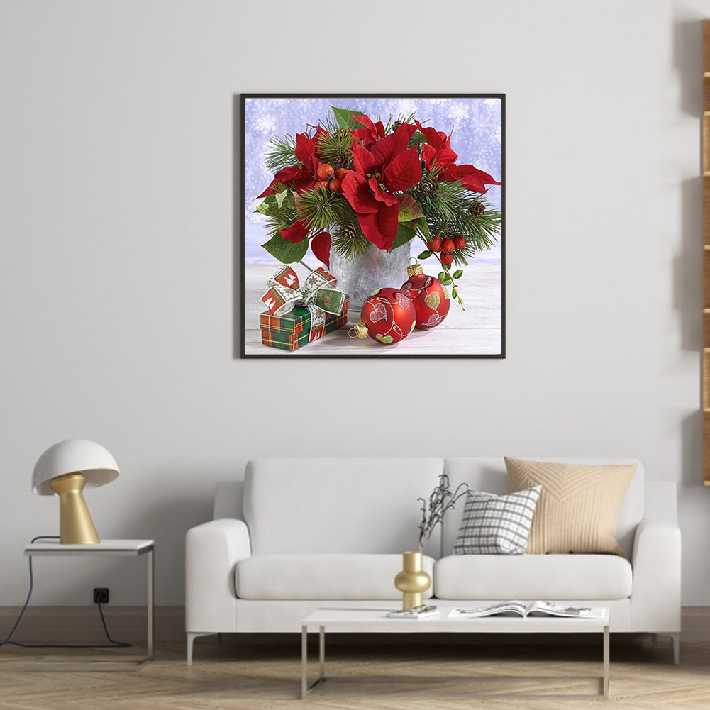 Poinsettia - Full Square Drill Diamond Painting 50*50CM