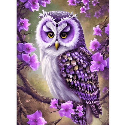 Owl - Full Round Drill Diamond Painting 30*40CM